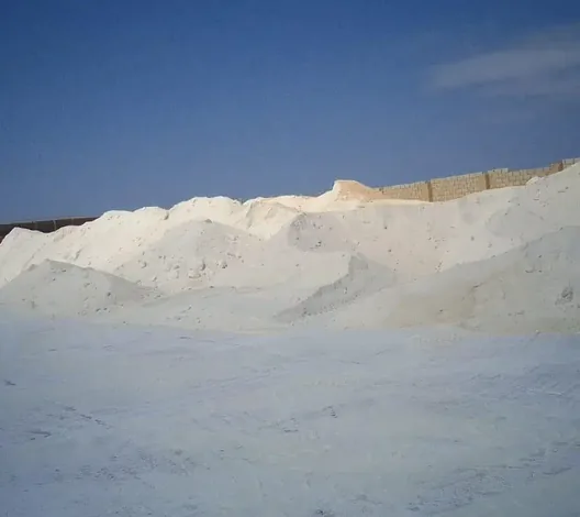 Bulk industrial salt stockpiles in Egypt