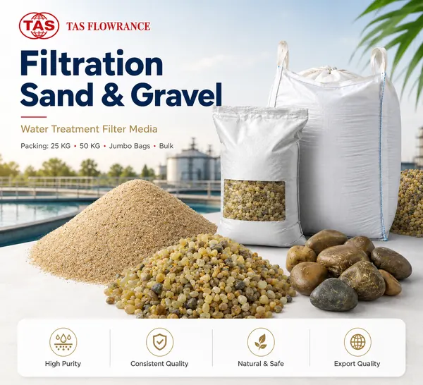 Filtration sand and gravel water treatment filter media supplier Egypt