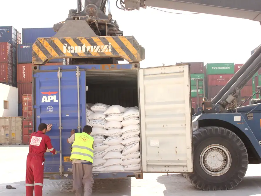 TAS Flowrance silica sand container loading operation