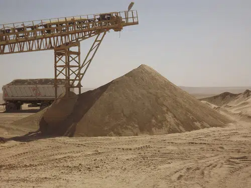 Bulk Egyptian Phosphate Rock Stockpile Bulk Egyptian phosphate rock stockpile ready for handling